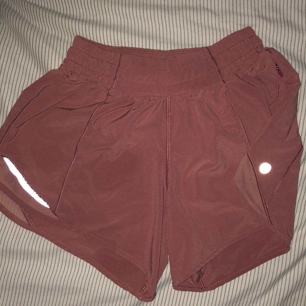 SOLD Lululemon size 2 tall mauve pink shorts